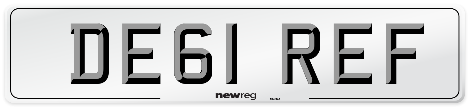 DE61 REF Number Plate from New Reg